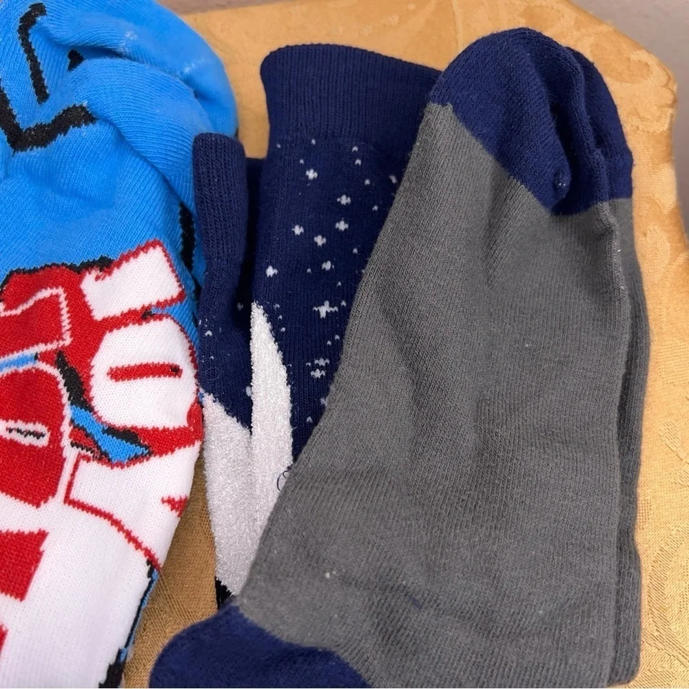 Ren And Stimpy And Werewolf Socks Mens Fun Colorful Red Blue White Adult